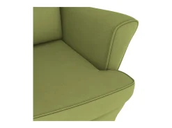 Mecedora con patas de madera de caucho Terciopelo verde claro