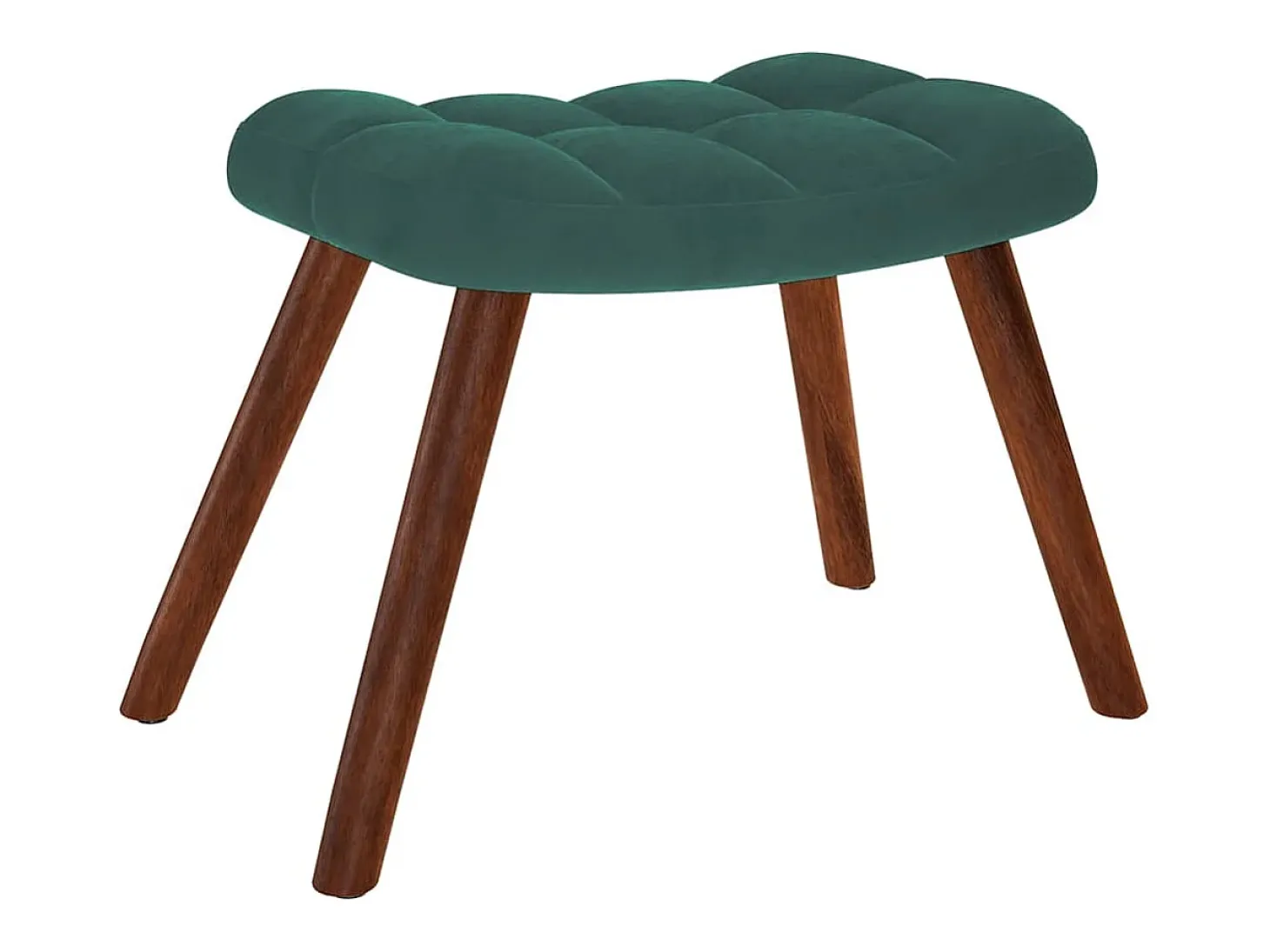 Mecedora con reposapiés de terciopelo verde oscuro