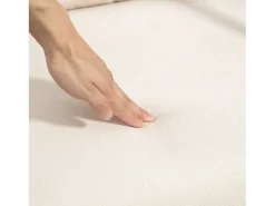 Mecedora con reposapiés, sillón relax con funda de lino, patas de madera, mecedora para dormitorio, salón, capacidad 150 kg (96x65x94,5 cm)