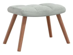Mecedora con reposapiés Terciopelo gris claro