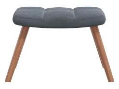 Mecedora con reposapiés Terciopelo gris oscuro