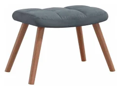 Mecedora con reposapiés Terciopelo gris oscuro