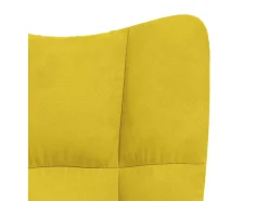 Mecedora con reposapiés Terciopelo amarillo mostaza