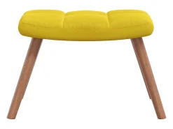 Mecedora con reposapiés Terciopelo amarillo mostaza