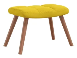 Mecedora con reposapiés Terciopelo amarillo mostaza