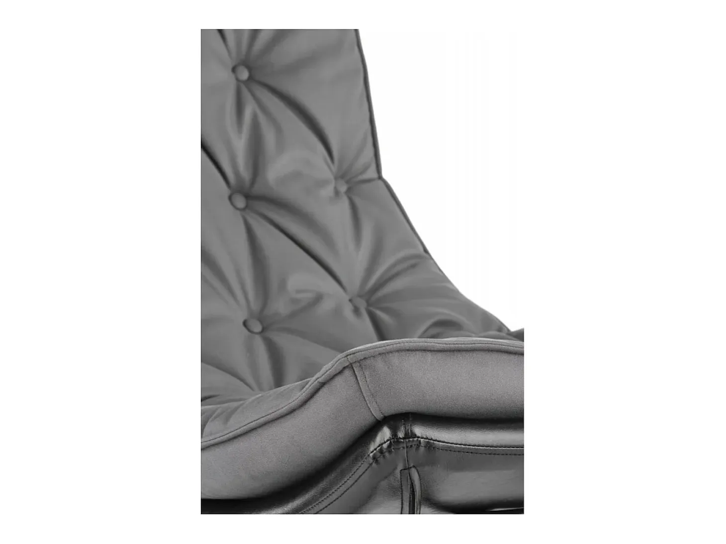 Mecedora de diseño con estructura de metal negro y madera maciza IMAGINE