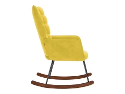 Mecedora de terciopelo amarillo