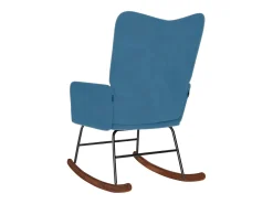 Mecedora de terciopelo azul