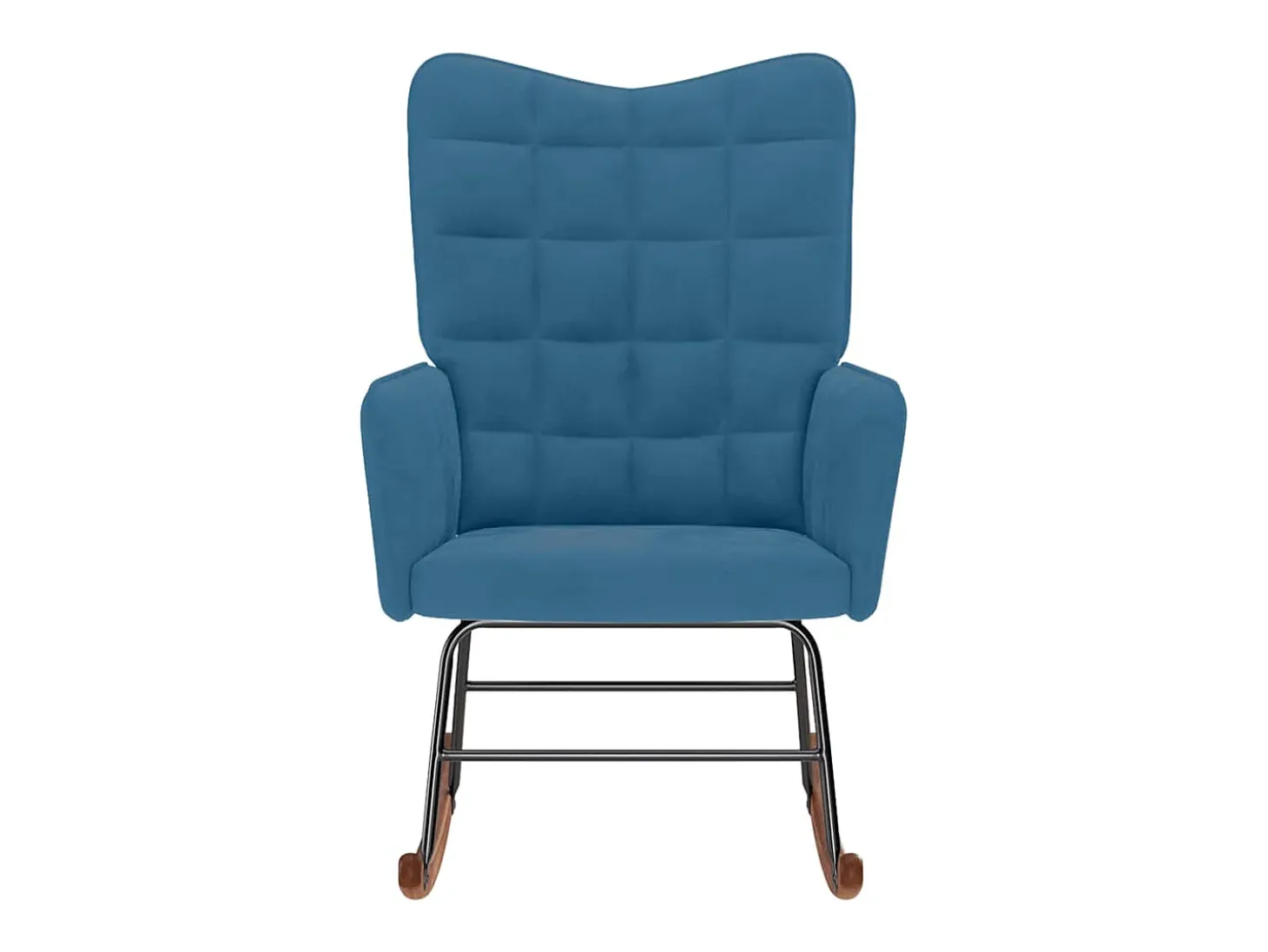 Mecedora de terciopelo azul