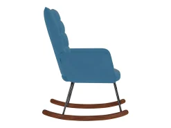 Mecedora de terciopelo azul