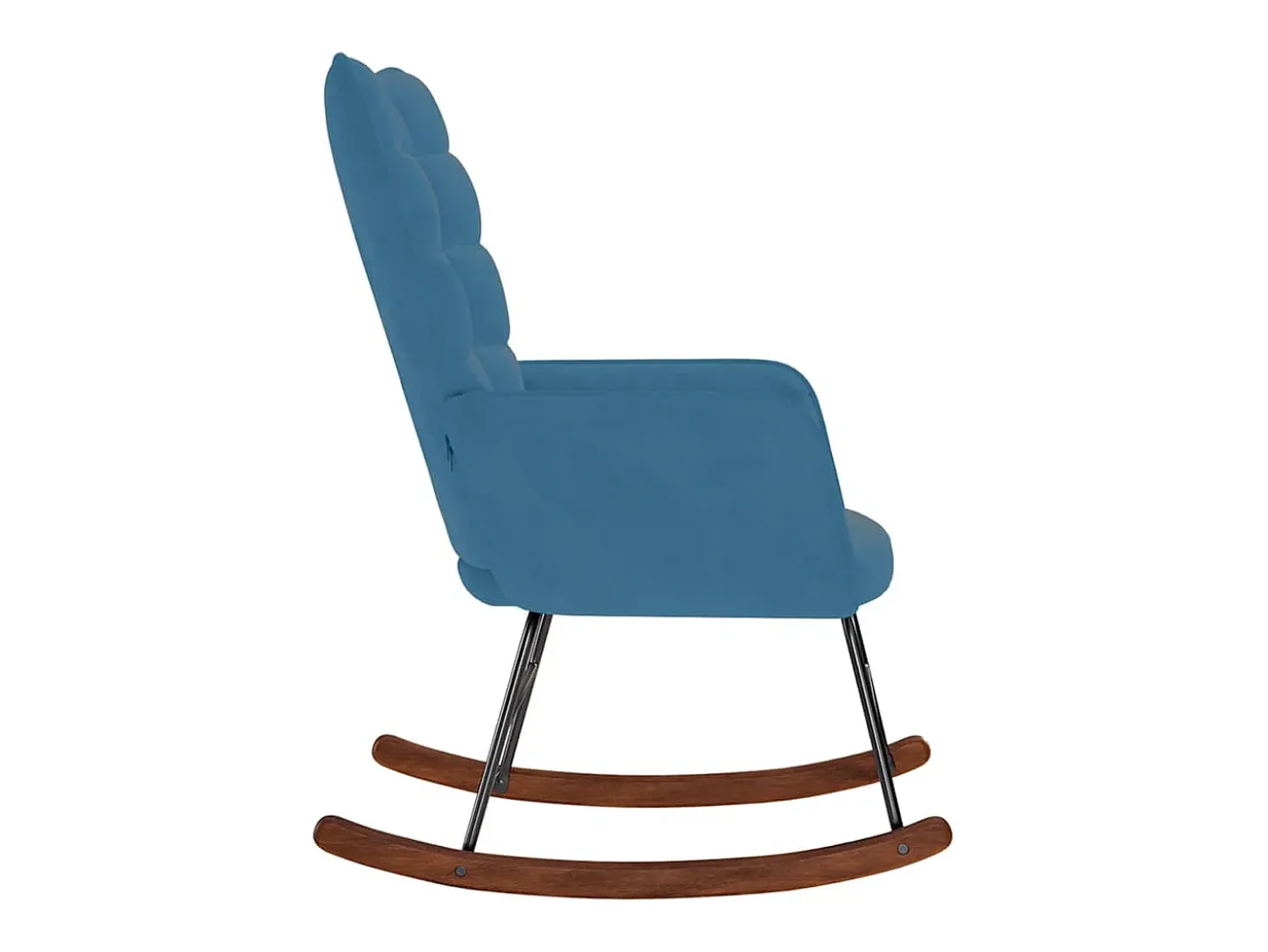 Mecedora de terciopelo azul