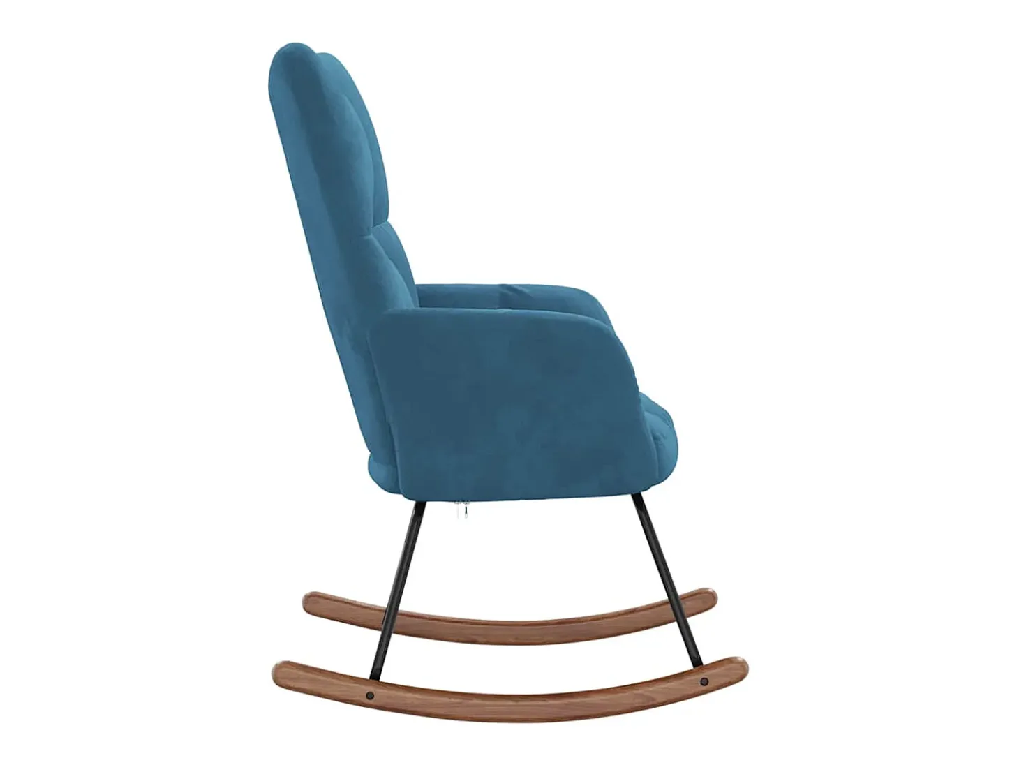 Mecedora de terciopelo azul