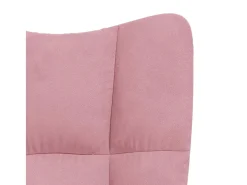 Mecedora de terciopelo rosa