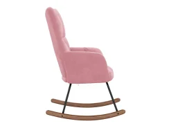 Mecedora de terciopelo rosa