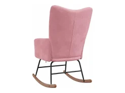 Mecedora de terciopelo rosa