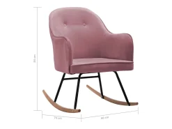 Mecedora de terciopelo rosa