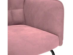 Mecedora de terciopelo rosa