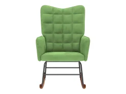 Mecedora de terciopelo verde claro