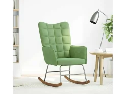 Mecedora de terciopelo verde claro