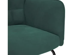 Mecedora de terciopelo verde oscuro