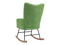 Mecedora de terciopelo verde claro
