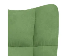 Mecedora de terciopelo verde claro