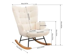 Mecedora ergonómica para adultos, para exterior e interior, color gris