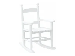 Mecedora infantil de madera maciza de álamo blanca
