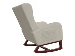 Mecedora, Mecedora - Silla con patas retráctiles - Beige