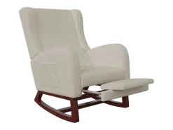 Mecedora, Mecedora - Silla con patas retráctiles - Beige