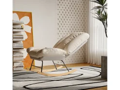 Mecedora tapizada con respaldo ajustable para sala de estar y dormitorio