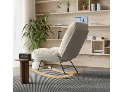 Mecedora tapizada con respaldo ajustable para sala de estar y dormitorio