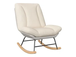 Mecedora tapizada con respaldo ajustable para sala de estar y dormitorio