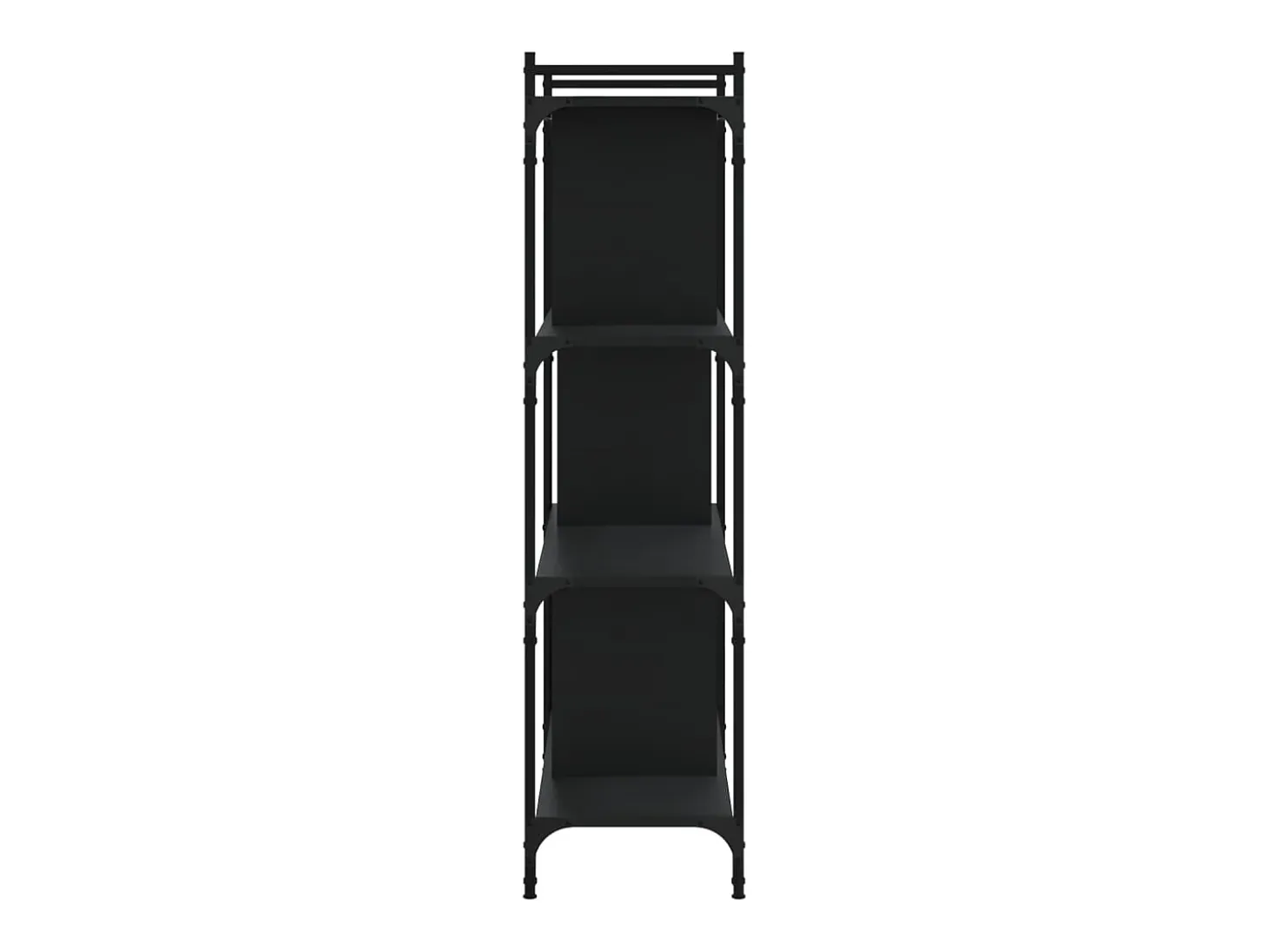 Merse Librería de 4 estantes madera de ingeniería negra 76x32x123 cm