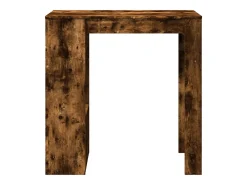 Mesa alta bar con estantes roble ahumado 102x50x103,5 cm