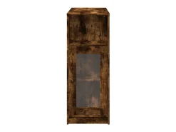 Mesa alta bar con estantes roble ahumado 101x40x103,5 cm
