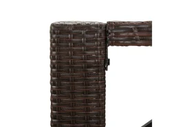 Mesa alta bar superficie vidrio ratán PE marrón 145x80x110 cm ES457948