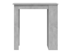 Mesa alta con estante almacenaje gris hormigón 102x50x103,5 cm