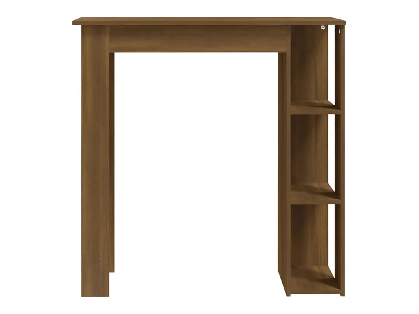 Mesa alta con estante marrón roble 102x50x103,5 cm