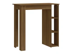 Mesa alta con estante marrón roble 102x50x103,5 cm