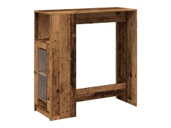 Mesa alta con estantes madera envejecida 101x40x103,5 cm