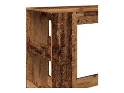 Mesa alta con estantes madera envejecida 90x40x103,5 cm