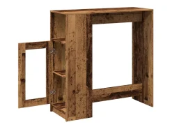 Mesa alta con estantes madera envejecida 101x40x103,5 cm