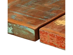 Mesa alta de bar de madera maciza reciclada 150x70x107 cm