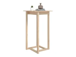 Mesa alta de bar de madera maciza de pino 60x60x110 cm ES921942