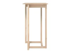 Mesa alta de bar de madera maciza de pino 60x60x110 cm ES921942