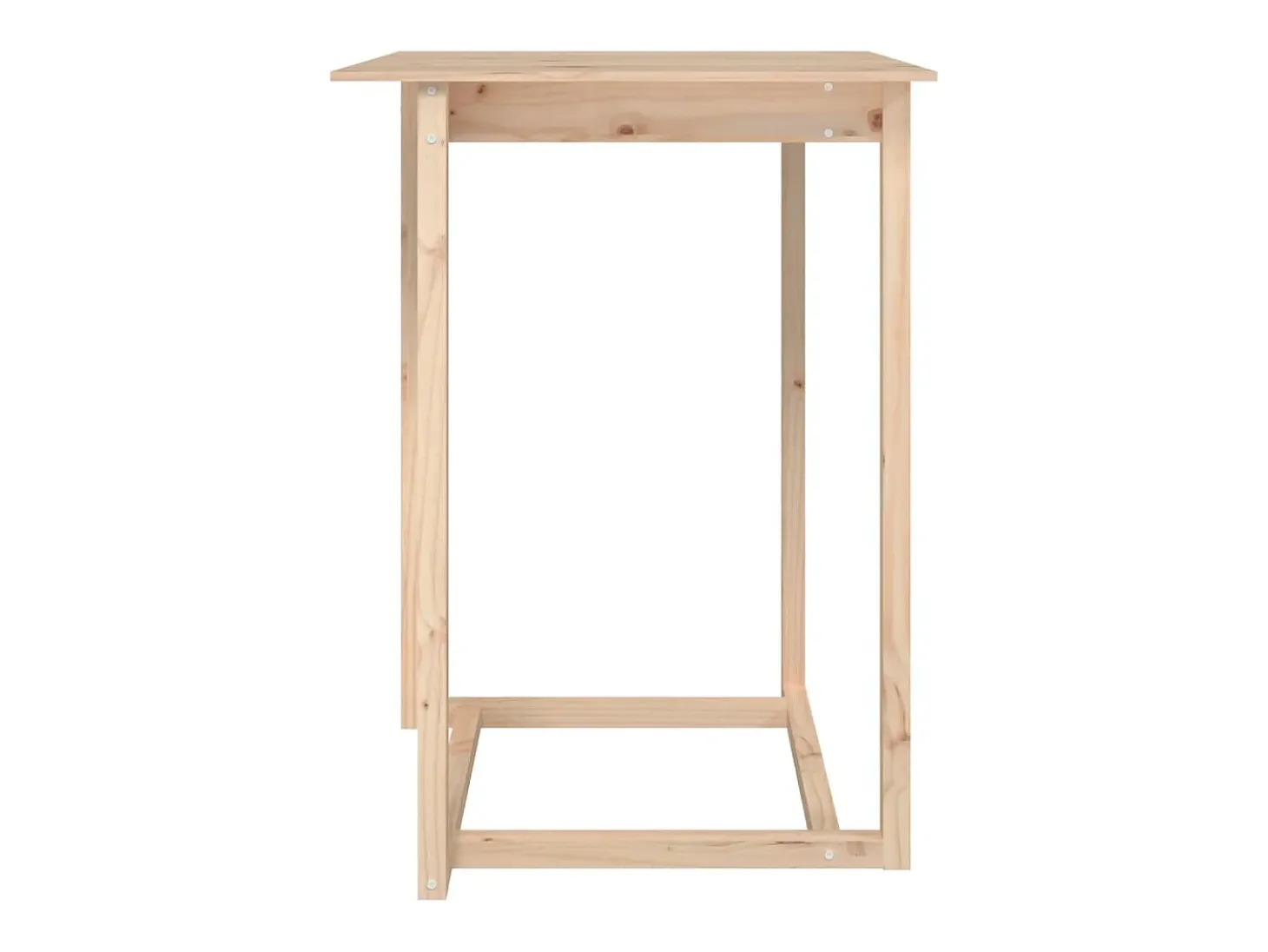Mesa alta de bar de madera maciza de pino 80x80x110 cm ES808644
