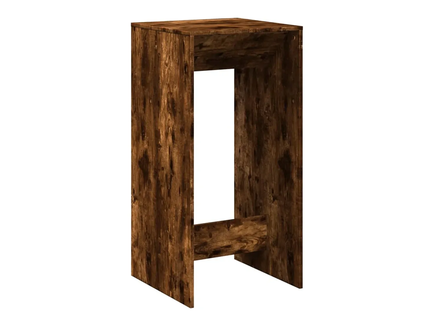 Mesa alta de bar madera ingeniería roble ahumado 51x50x103,5 cm