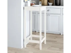 Mesa alta de bar madera maciza de pino blanco 50x50x110 cm ES334718