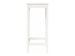 Mesa alta de bar madera maciza de pino blanco 50x50x110 cm ES334718